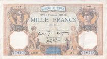 France 1000 Francs - Ceres et Mercury - 21-09-1939 - Serial J.7935 - P.149