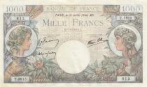 France 1000 Francs - Commerce et Industrie - 13-07-1944 - S&eacute;rie T.3915