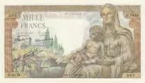 France 1000 Francs - Deesse Demeter - 08-07-1943 - Serial H.6848