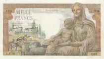France 1000 Francs - Deesse Demeter - 11-02-1943 - Serial L.3756