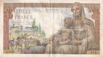 France 1000 Francs - Demeter - 18-02-1943 - Serial J.4212 - P.102