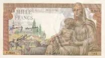 France 1000 Francs - Demeter - 28-01-1943 - Serial T.3645 - P.102