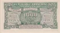 France 1000 Francs - Marianne - 1945 - Letter D - Serial 11 H  -  AU+ - P.107x