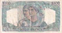 France 1000 Francs - Minerva and Hercule - 28-06-1945 - Serial Y.61 - P.130
