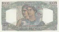 France 1000 Francs - Minerva and Hercules - 03-11-1949 - Serial X.609