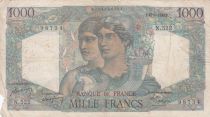 France 1000 Francs - Minerva and Hercules - 17-02-1949- Serial N.522 - F - P.130