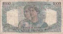 France 1000 Francs - Minerva and Hercules - 24-02-1946 - Serial L.205 - VG to F - P.130a