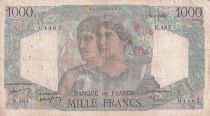 France 1000 Francs - Minerva and Hercules - 26-08-1948 - Serial N.483 - F - P.130b