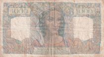France 1000 Francs - Minerva and Hercules - 31-05-1945 - Serial K.30 - VG to F - P.130a
