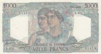 France 1000 Francs - Minerve and Hercule - 05-05-1948 - Serial A.404