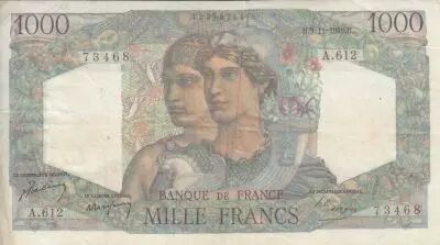 France 1000 Francs - Minerve et Hercule - 03-11-1949 - S�rie A.612
