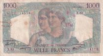 France 1000 Francs - Minerve et Hercule - 12-07-1945 - Série X.83 - TB - F.41.06