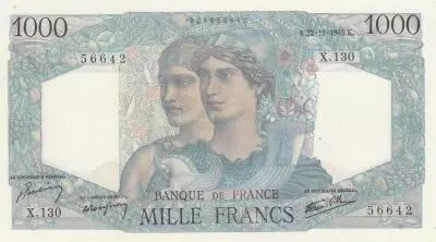 France 1000 Francs - Minerve et Hercule - 22-11-1945 - S�rie X.130