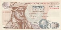 France 1000 francs - Nationale ramp van belgie - Specimen - 1963