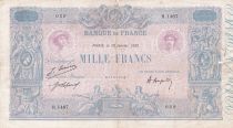 France 1000 Francs - Pink and blue - 10-01-1921 - Serial H.1487 - P.67