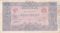 France 1000 Francs - Pink and blue - 30-04-1917 - Serial O.1024 - P.67