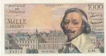 France 1000 Francs - Richelieu - 02-12-1954 - S&eacute;rie O.94