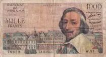France 1000 Francs - Richelieu - 02-12-1954 - Série W.91 - TB - F.42.09