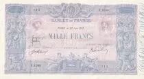 France 1000 Francs - Rose and Blue - 20-06-1917 - Serial V.1066