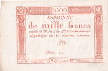 France 1000 Francs 18 Nivose An III (7.1.1795) - Sign. Chevrot