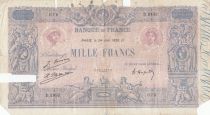 France 1000 Francs blue and pink -24-06-1926- Serial D.2492