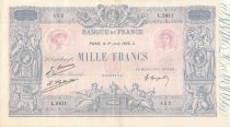 France 1000 Francs Blue on lilac - 01-06-1926 - Serial L.2411 - F to VF