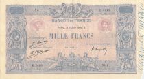 France 1000 Francs Blue on lilac - 03-06-1926 - Serial H.2418 -  F