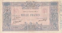 France 1000 Francs Blue on lilac - 06-09-1926  - Serial P.2721- F to VF