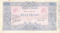 France 1000 Francs Blue on lilac - 14-08-1923 - Serial J.1677 -  VF