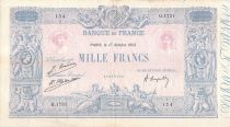 France 1000 Francs Blue on lilac - 17-10-1923 - Serial Q.1731 -  F+