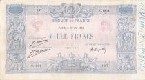 France 1000 Francs Blue on lilac - 20-05-1925 - Serial C.1934 - F to VF