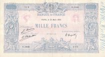 France 1000 Francs Blue on lilac - 23-03-1925 - Serial E.1885 - F to VF