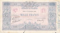 France 1000 Francs Blue on lilac - 23-12-1924 - Serial Y.1810 -  F to VF