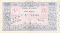 France 1000 Francs Blue on lilac - 28-07-1923 - Serial T.1663 -  VF+