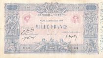 France 1000 Francs Blue on lilac - 29-11-1920 - Serial D.1443 -  F to VF