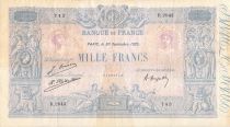 France 1000 Francs Blue on lilac - 30-09-1925 - Serial R.2043 - VF