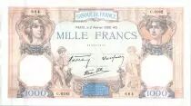 France 1000 Francs Ceres and Mercury - 02-02-1939 Serial C.6182-664