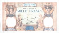 France 1000 Francs Ceres and Mercury - 02-02-1939 Serial V.6196-094