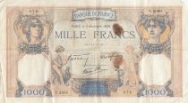 France 1000 Francs Ceres and Mercury - 03-11-1938 - Serial Y.5060