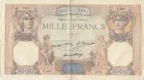 France 1000 Francs Ceres and Mercury - 04-04-1930 - Serial X.880