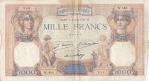 France 1000 Francs Ceres and Mercury - 06-08-1927 - Serial W.440