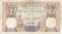 France 1000 Francs Ceres and Mercury - 06-08-1927 - Serial W.440