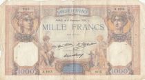 France 1000 Francs Ceres and Mercury - 06-11-1930 - Serial A.1055