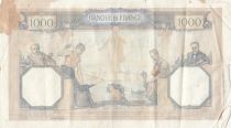 France 1000 Francs Ceres and Mercury - 08-07-1937 - Serial H.2977