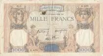 France 1000 Francs Ceres and Mercury - 13-10-1938 - Serial K.4076