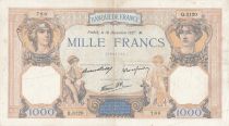 France 1000 Francs Ceres and Mercury - 16-12-1937 - Serial Q.3120