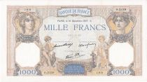 France 1000 Francs Ceres and Mercury - 16/12/1937 Serial O3129