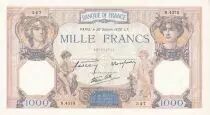 France 1000 Francs Ceres and Mercury - 20-10-1938 - Serial N.4375