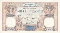 France 1000 Francs Ceres and Mercury - 21-07-1938 - Serial B.3622