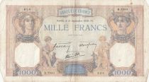 France 1000 Francs Ceres and Mercury - 21-09-1939 - Serial D.7950